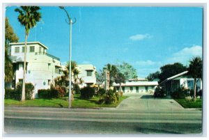 1966 Clearview Motel & Restaurant Roadside Entrance Sarasota Florida FL Postcard