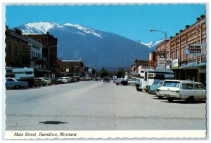 c1960's Real Estate Business District Main Street Hamilton Montana MT Postcard