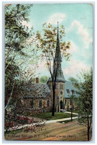 c1910's Richfield Springs NY, The Presbyterian Church Posted Antique Postcard 