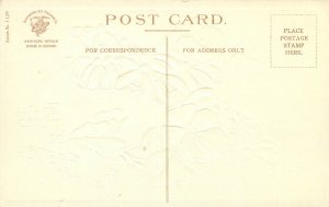 Easter Postcard, Purple Violet & Snowdrops, Flowers, Embossed Holy be thy Easter