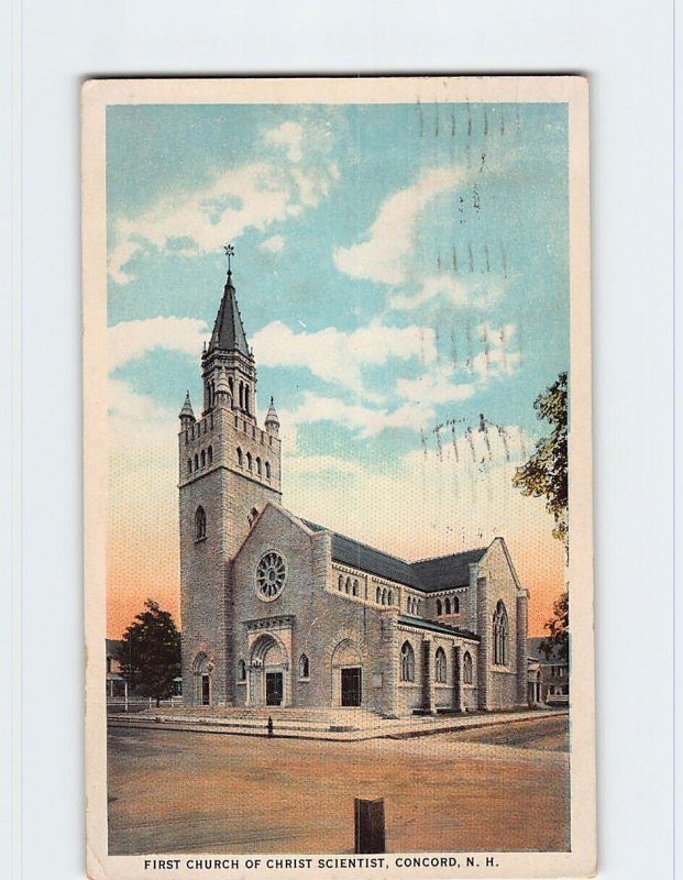 Postcard First Church Of Christ Scientist, Concord, New Hampshire