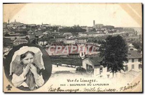 Old Postcard View of Limoges Limousin Memorial Children Folklore