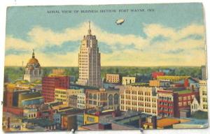 M518   FORT WAYNE,  IN.   POSTCARD,   AIR VIEW