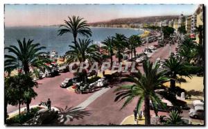 Old Postcard The Cote d & # 39Azur Nice Vue Generale De La Promenade Des Anglais