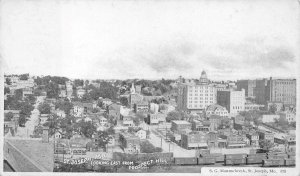 ST. JOSEPH MISSOURI LOOKING EAST PROSPECT HILL LIVINGSTON POSTCARD (c. 1900)