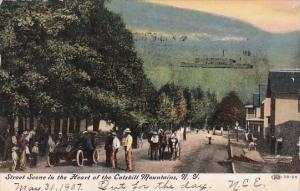 New York Street Scene In The Heart Of The Catskill Moutains 