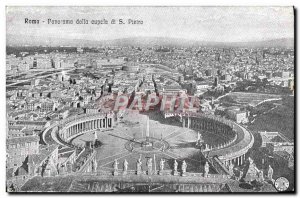 Old Postcard Panorama dalla Cupcla Roma di S Pietro