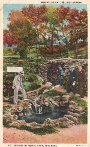 Vintage Postcard 1936 Miniature Natural Hot Springs National Park Arkansas AR