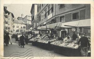 Italy Bolzano Piazza delle Herbe cartolina 1937