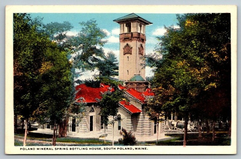 Poland Spring Water Bottling House   Maine  Postcard  c1930