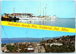 M-39366 Interior Port and Panoramic view Greetings from Puerto Vallarta Mexico