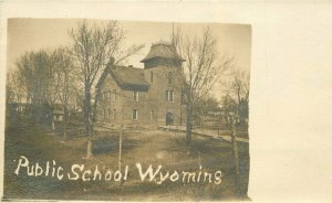 Wyoming 1940s Public School RPPC Photo Postcard 21-10182