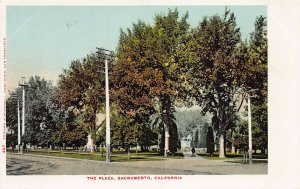 The Plaza, Sacramento, California, early postcard, unused