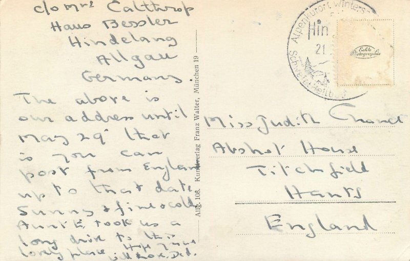 Post card Germany Schloss Neuschwanstein panoramic view