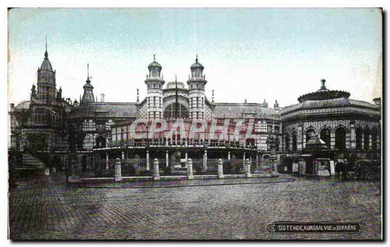 Old Postcard Belgium Kursaal Oostende seen from behind