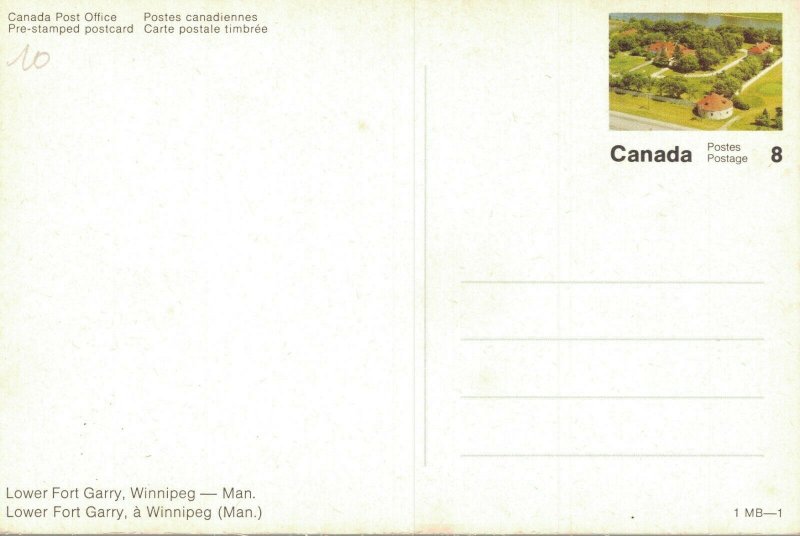 Canada Lower Fort Garry Winnipeg Manitoba Vintage Postcard BS.07