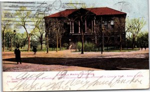 VINTAGE POSTCARD THE SCIENCE AND ARTS BUILDING AT LINCOLN PARK CHICAGO ILL 1908