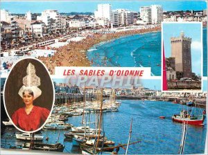 Modern Postcard Les Sables d'Olonne (Vendee) Backfill the Port and the thatch...