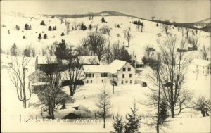 Weston VT Homes in Winter Old Real Photo Postcard