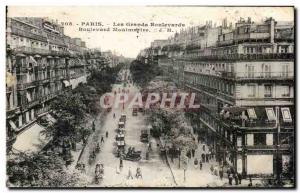 Old Postcard Paris Grands Boulevards Boulevard Montmartre