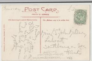 Surrey; Hindhead, The Winding Road PPC, Hindhead & Haslemere TPO PMK, 1908
