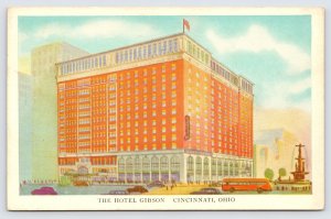 The Hotel Gibson, Downtown Cincinnati Ohio Postcard c1944  P1