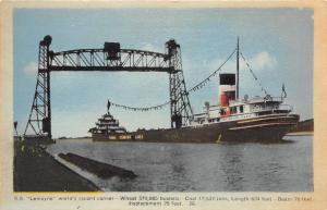 S S LEMOYNE WORLD'S RECORD CARRIER SHIP POSTCARD