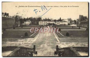 Old Postcard Fontainebleau Palace Of The Court Of Farewell View from the terrace
