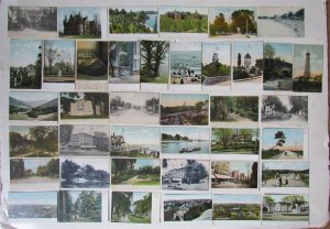 MASSACHUSETTS lot of 40 MA ANTIQUE POSTCARDS