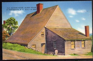 New Hampshire PORTSMOUTH Old Jackson House, Oldest House Built in 1664 - LINEN