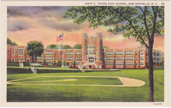 The Isaac E. Young High School - New Rochelle NY, New York - Linen