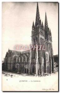 Old Postcard Quimper La Cathedrale