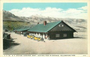 Montana Yellowstone Park NP Station Gardiner 1920s Postcard Curtis Teich 22-2223