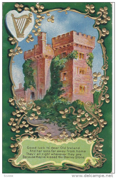 SAINT-PATRICK´S DAY; Blarney Castle, Poem, PU-1910