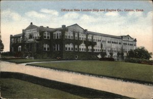 Groton Connecticut CT New London Ship and Engine Co Offices c1910 Postcard