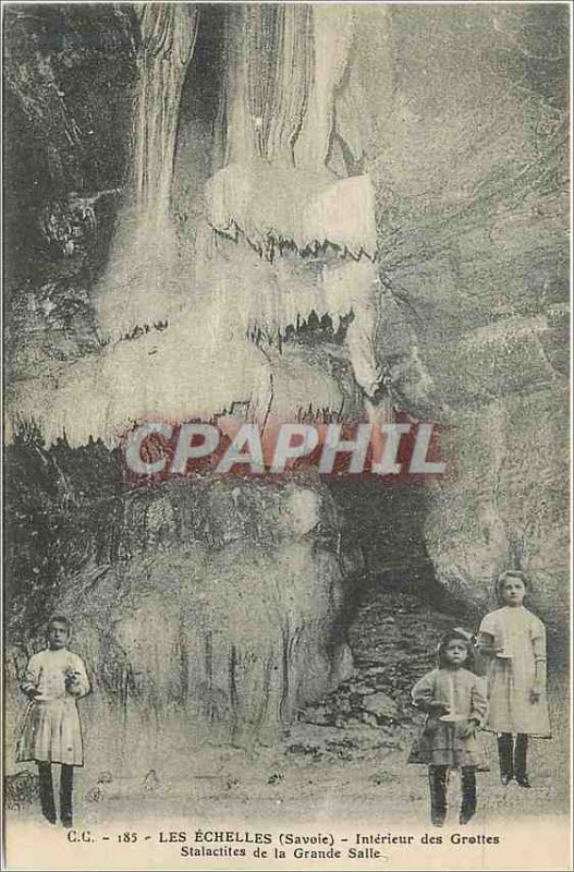 The Old Post Card Scales (Savoy) Interior Caves Stalactites of the Great Hall...