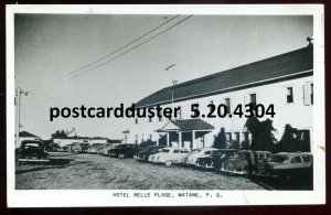 h3391 - MATANE Quebec 1950s Hotel Belle Plage. Cars. Real Photo Postcard