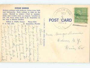 Linen OCEAN MANOR MOTEL St. Augustine Florida FL M6227