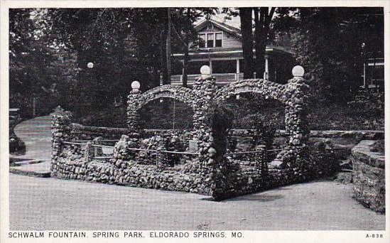 Schwalm Fountain Spring Park Eldorado Springs Missouri