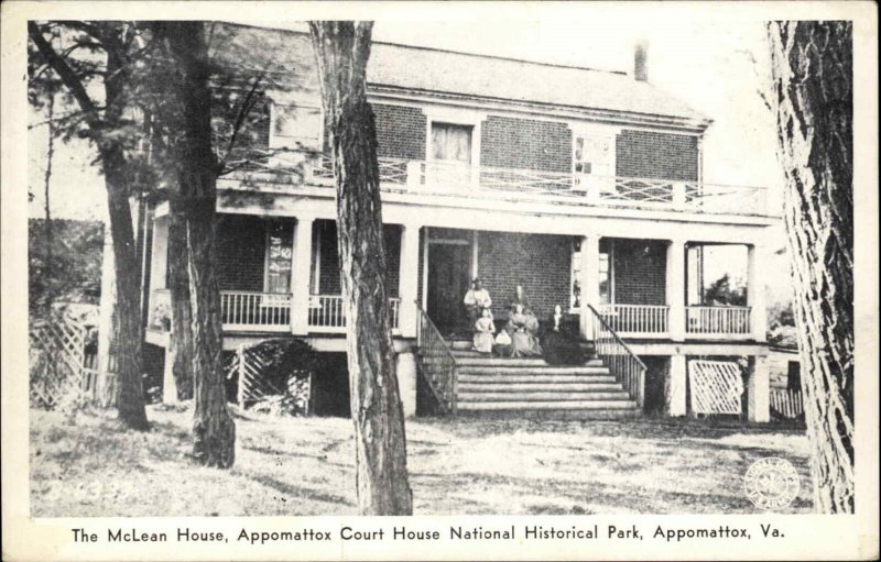 Appomattox Virginia VA McLean House Court House Nat'l Park Vintage Postcard