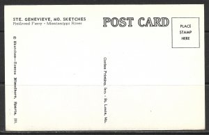 Missouri, Ste Genevieve - Sketches - Railroad Ferry - [MO-058]