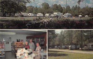John's Island South Carolina Oak Plantation Campground Trailer Park PC AA7366