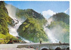 Norway Postcard - Hardanger - The Latefoss Falls     SM42