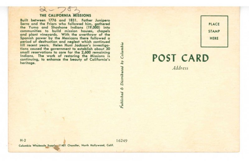 CA - California Missions Map