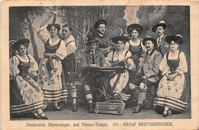 Lot279 austria alps singers and dancers troupe types folklore costume