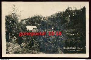 dc1770 - CZECHIA Prachovske Skaly 1931 Turisticka Chata. Real Photo Postcard