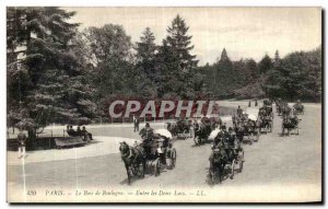 Old Postcard Paris The Bois de Boulogne Between Two Lakes Horses