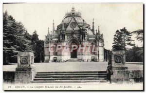 Old Postcard Dreux La Chapelle St Louis View Garden