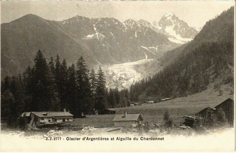 CPA Glacier d'ARGENTIERES et AIGUILLE du CHARDONNET (109323)