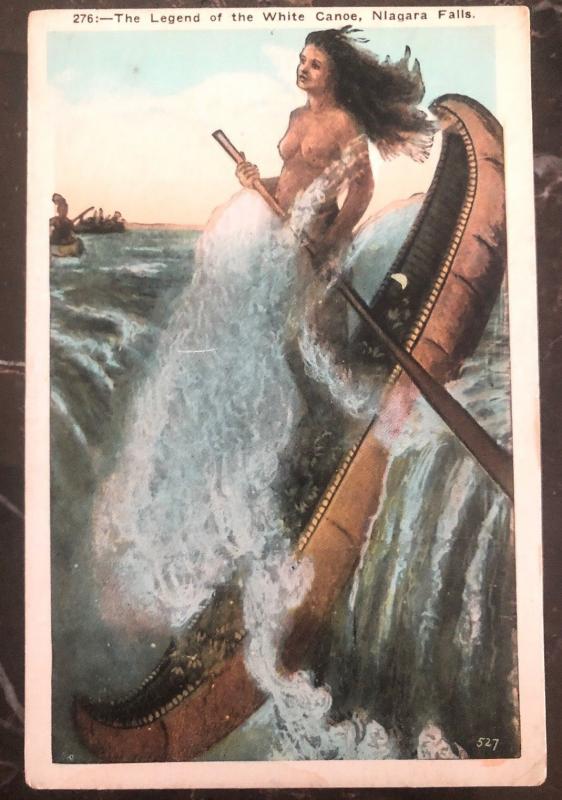 Mint USA PPC Picture Postcard Native American Indian Legend Of The White Canoe